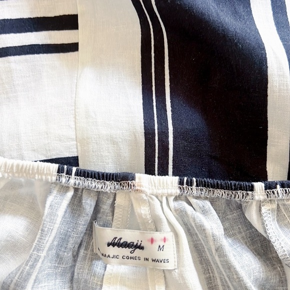 NWOT Maaji Boho Linen Blend Striped Ela Long Dress - Picture 16 of 16